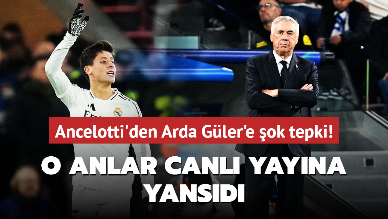 Ancelotti'den Arda Gler'e ok tepki! O anlar canl yayna yansd