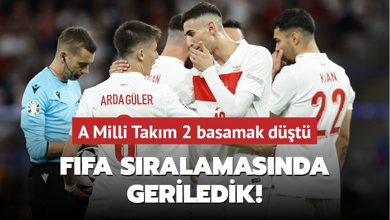 FIFA sralamasnda geriledik! A Milli Takm 2 basamak dt