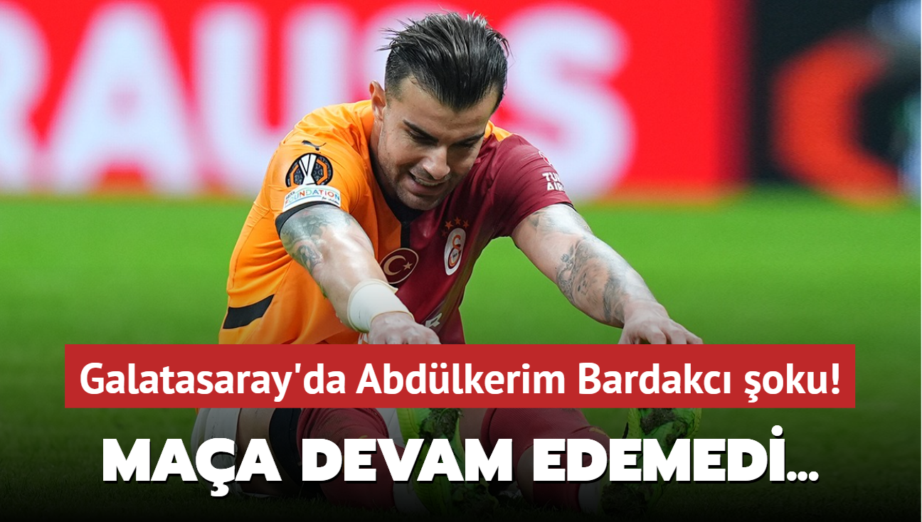 Galatasaray'da Abdlkerim Bardakc oku! Maa devam edemedi...