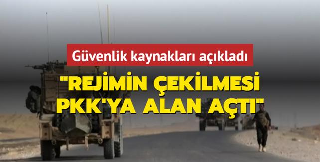 Gvenlik kaynaklar: Rejimin ekilmesi PKK'ya alan at