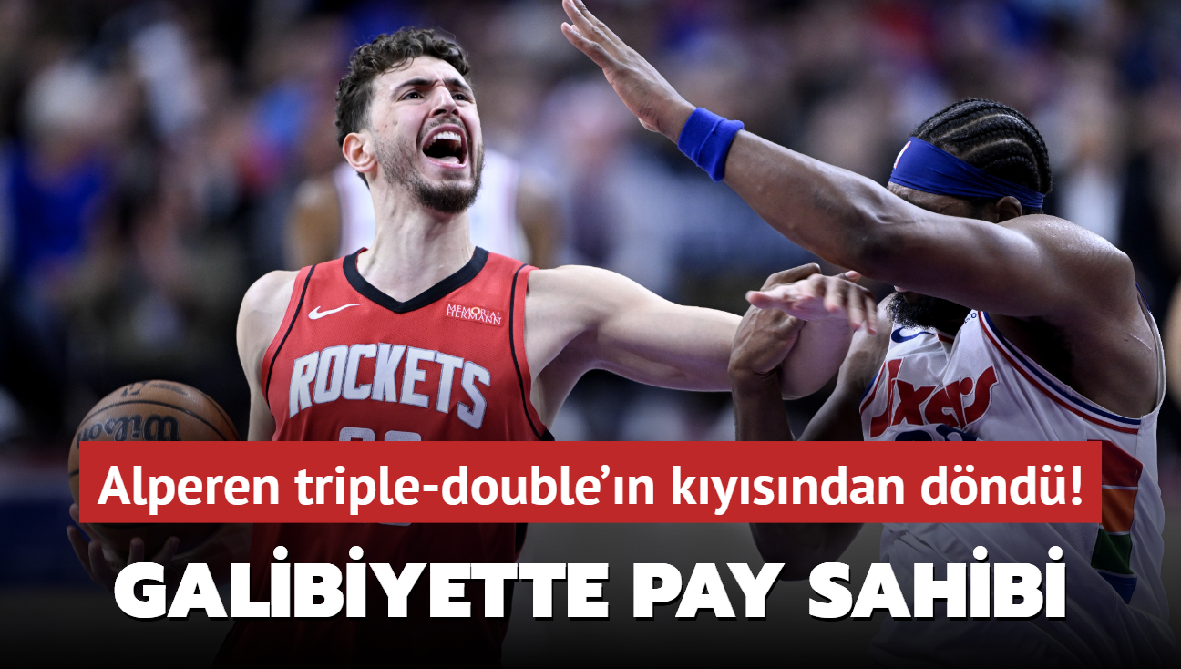 Alperen engn triple-double'n kysndan dnd! Galibiyette pay sahibi oldu