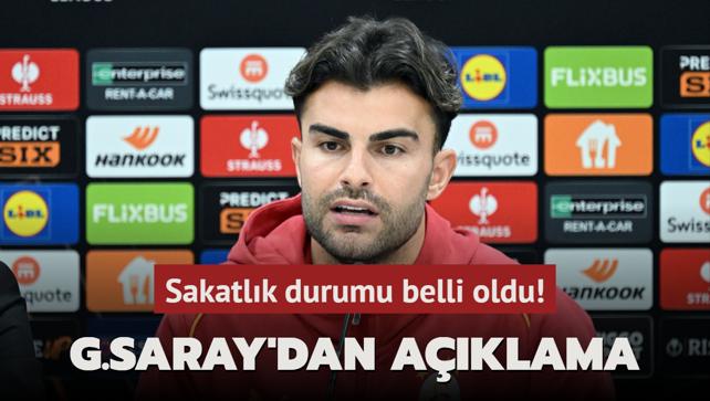 Galatasaray'dan aklama! Sakatlk durumu belli oldu