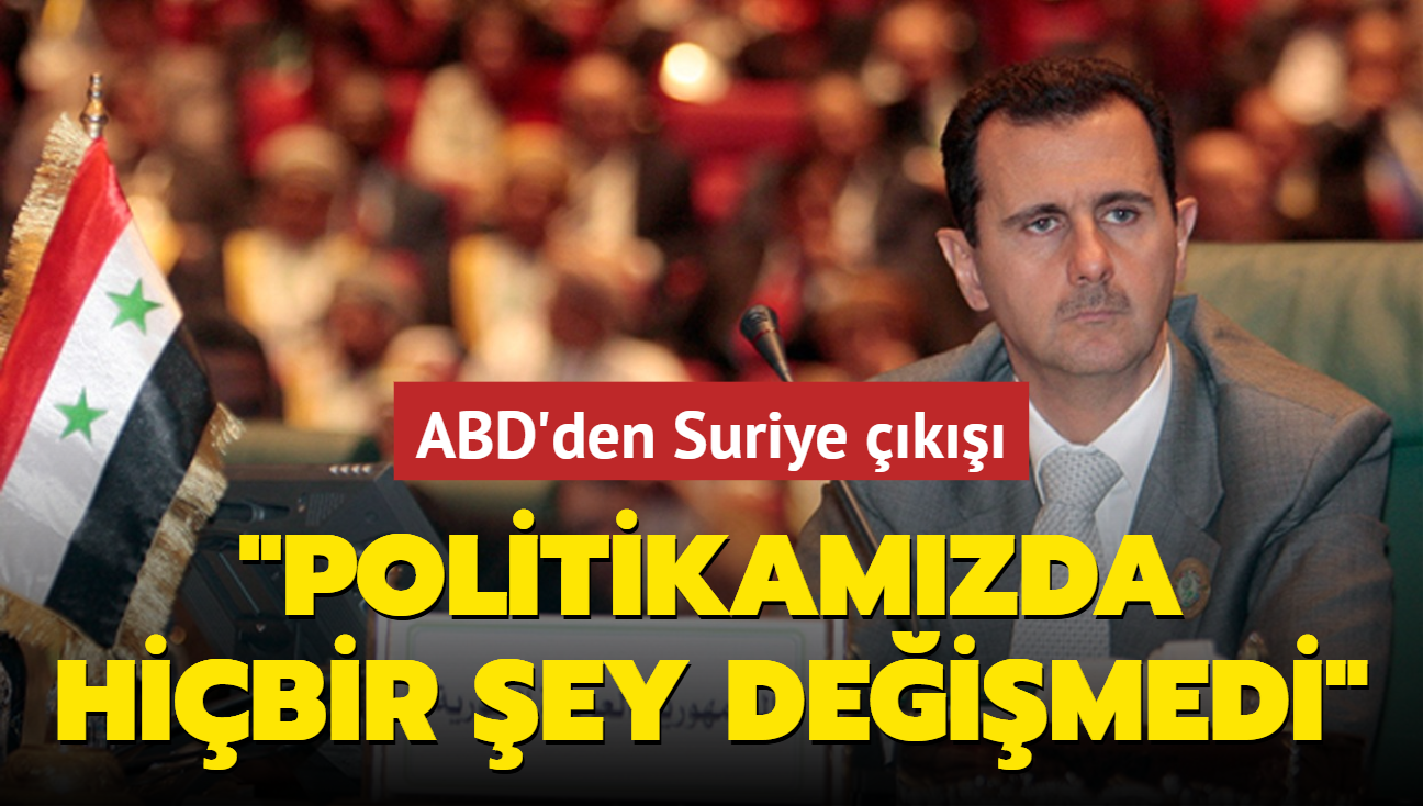 ABD'den Suriye k: Politikamzda hibir ey deimedi