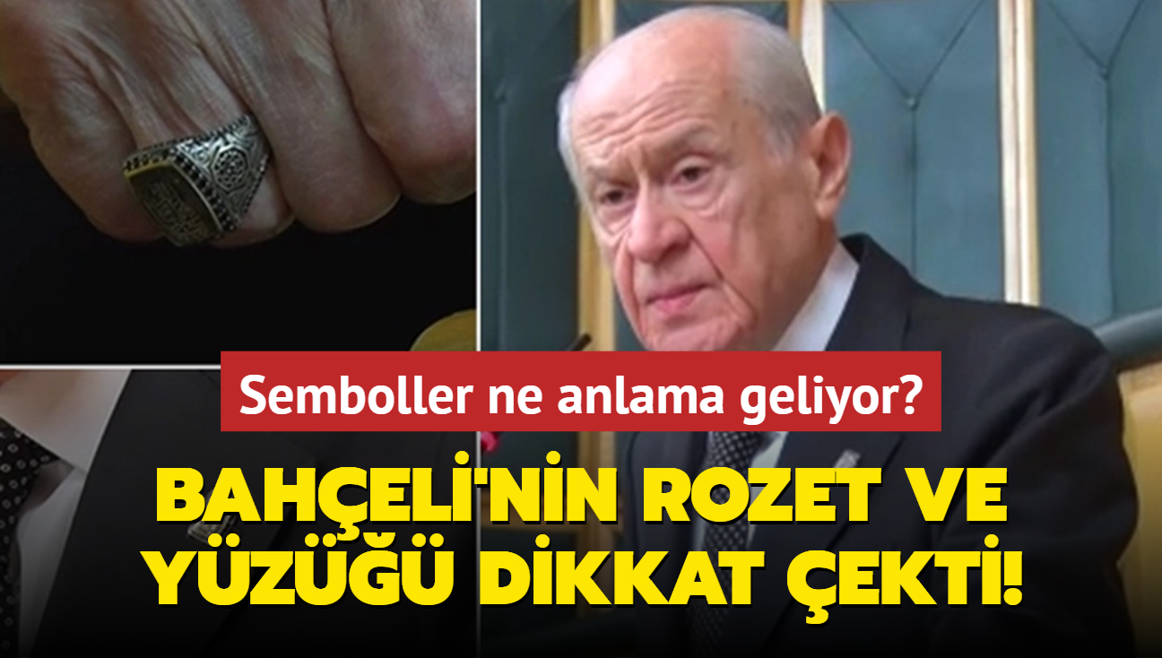 Baheli'nin rozet ve yz dikkat ekti! Semboller ne anlama geliyor"