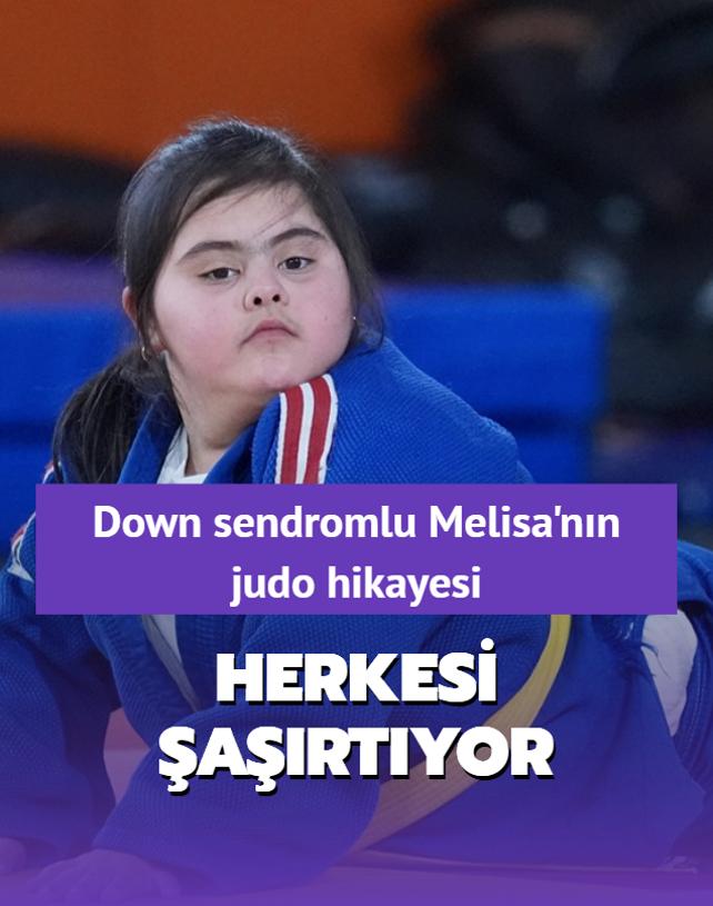 Down sendromlu Melisa judo hikayesiyle herkesi artyor