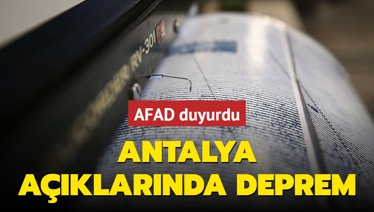 Antalya aklarnda 4,6 byklnde deprem