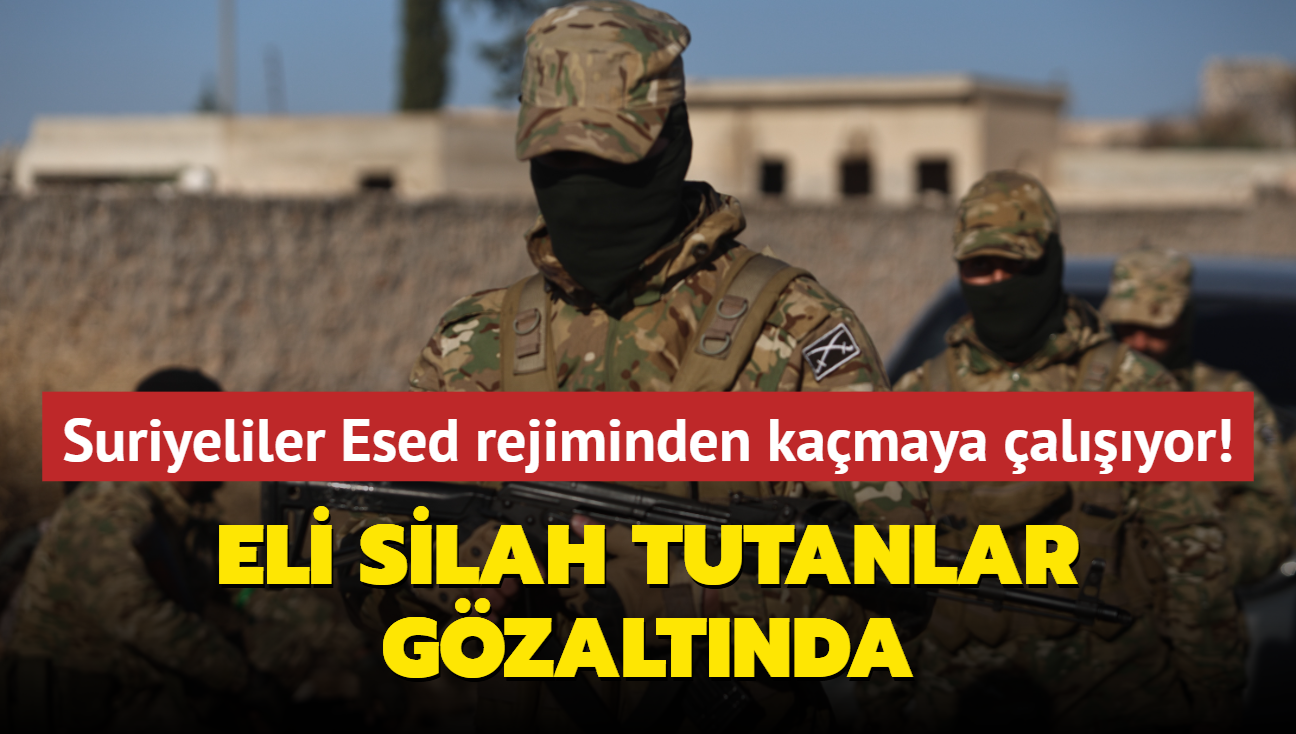 Eli silah tutanlar gzaltnda... Suriyeliler Esed zulmnden kamaya alyor!