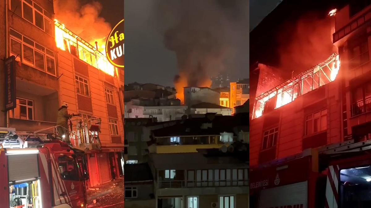 Baclar'da bomba gibi patlama! Alevler evre binalara srad