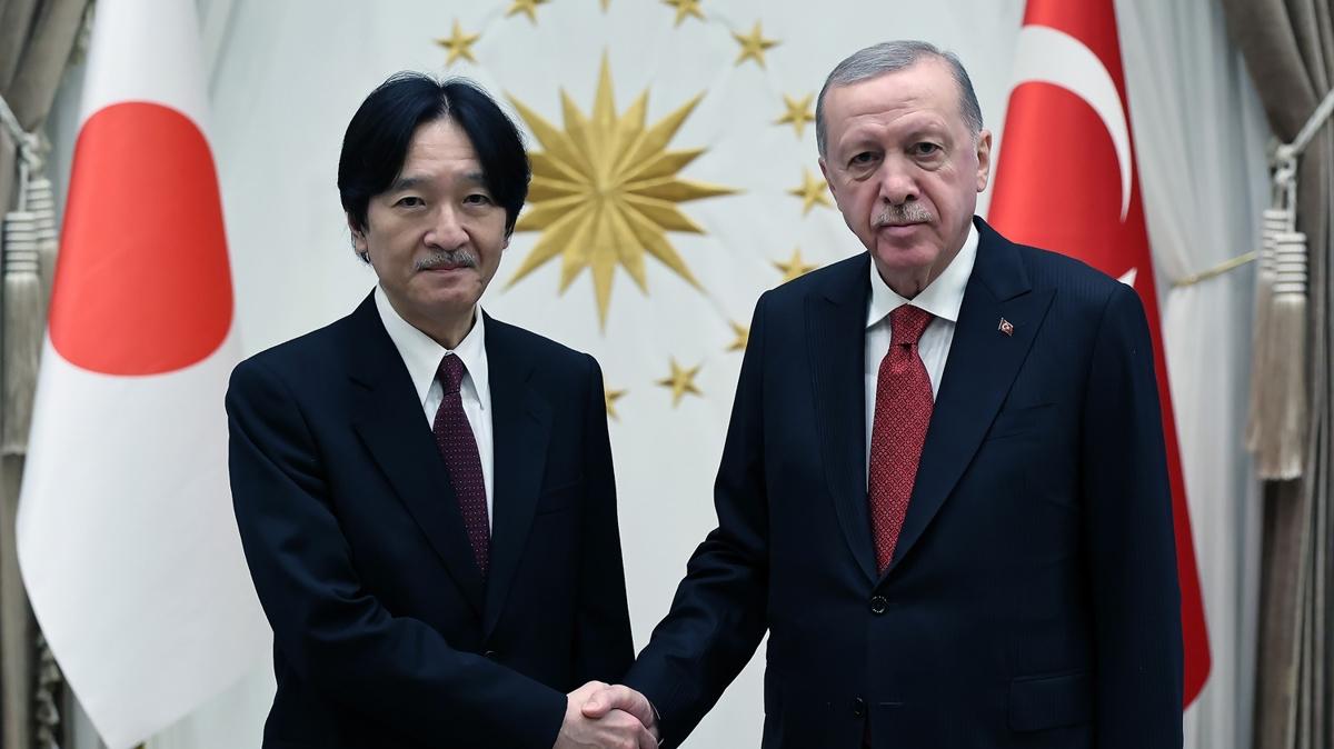 Bakan Erdoan, Japonya Veliaht Prensi Fumihito'yu kabul etti