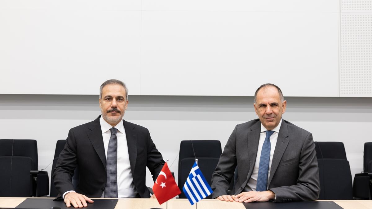 Dileri Bakan Fidan Yunan Bakan Gerapetritis ile grt
