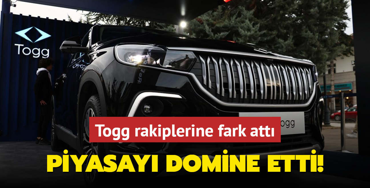 Togg rakiplerine fark att... Elektrikli otomobil piyasasn domine etti!