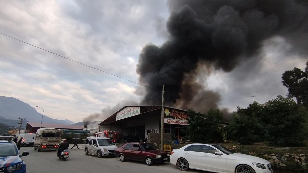 Alanya'da mobilya deposunda yangn! Alevler evreye srad