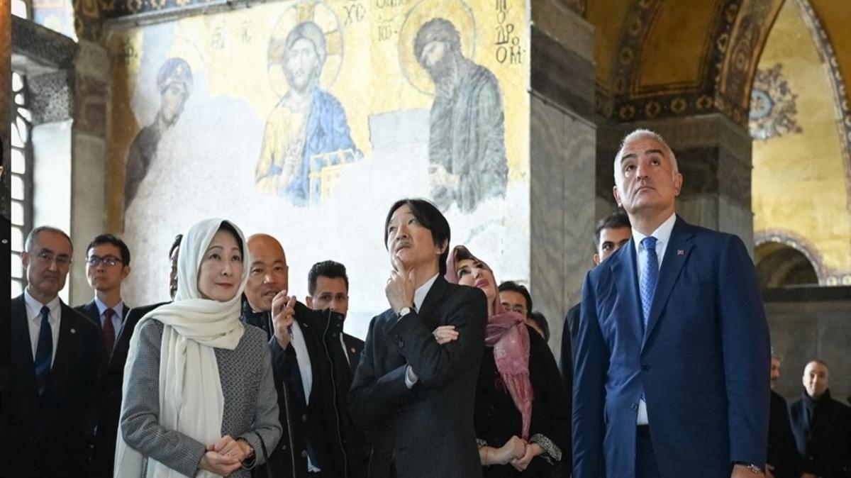 Japonya veliahtlar Ayasofya Camii'ni ziyaret etti