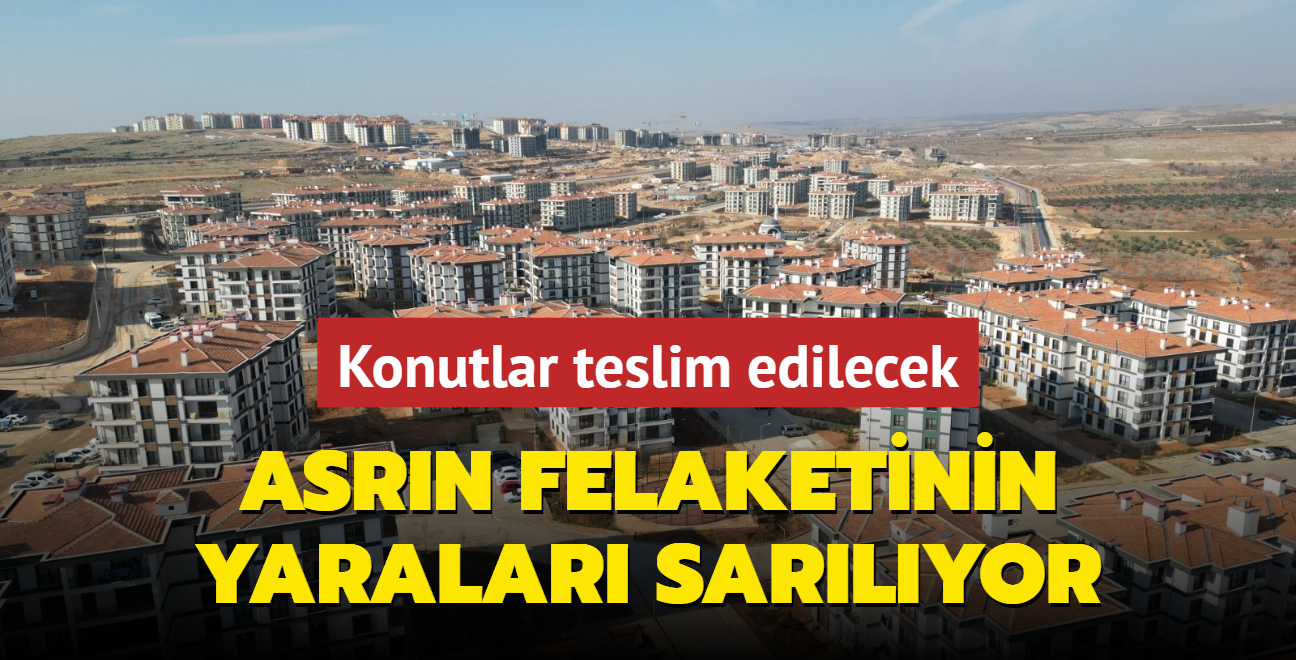 Asrn felaketinin yaralar sarlyor... Yapm tamamlanan konutlar hak sahiplerine teslim edilecek