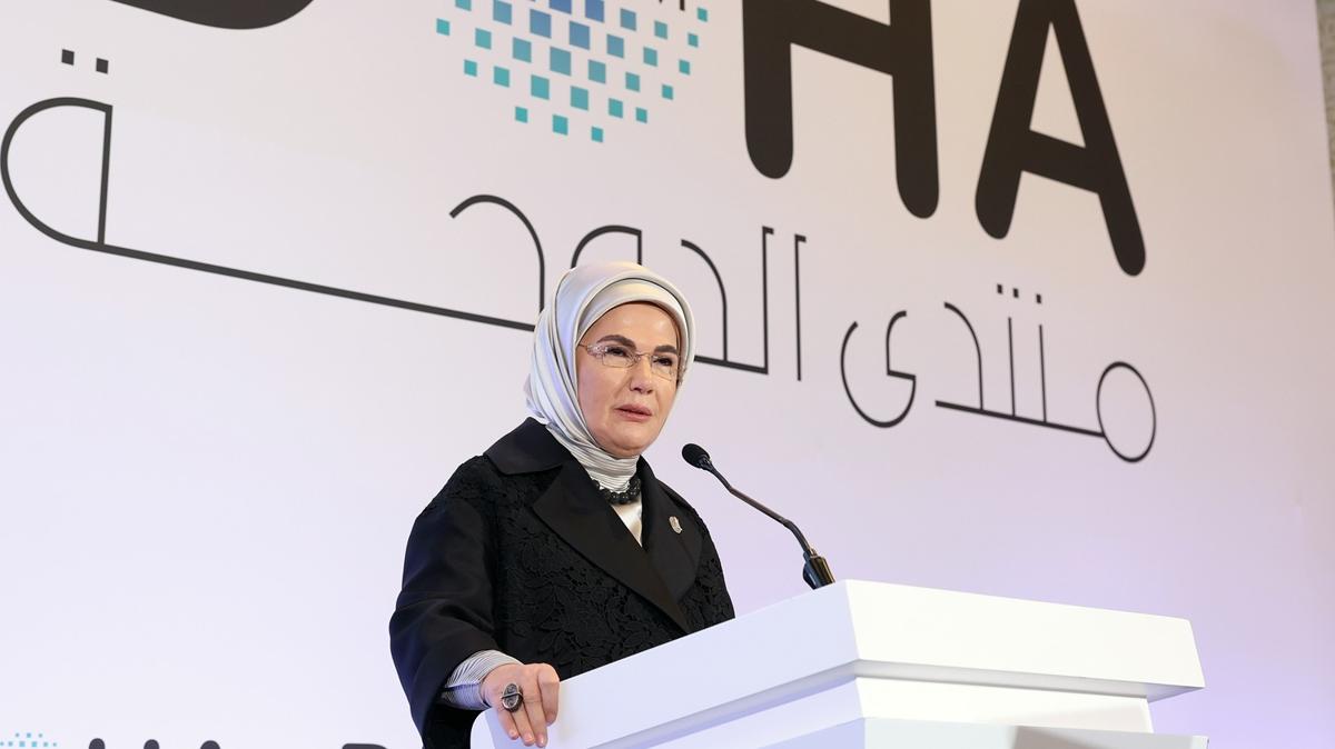 Emine Erdoan: Gazze'de rgtl bir zalimlik var