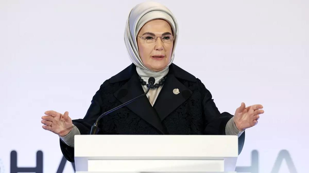 Emine Erdoan'dan 22. Doha Forumu'na ilikin paylam