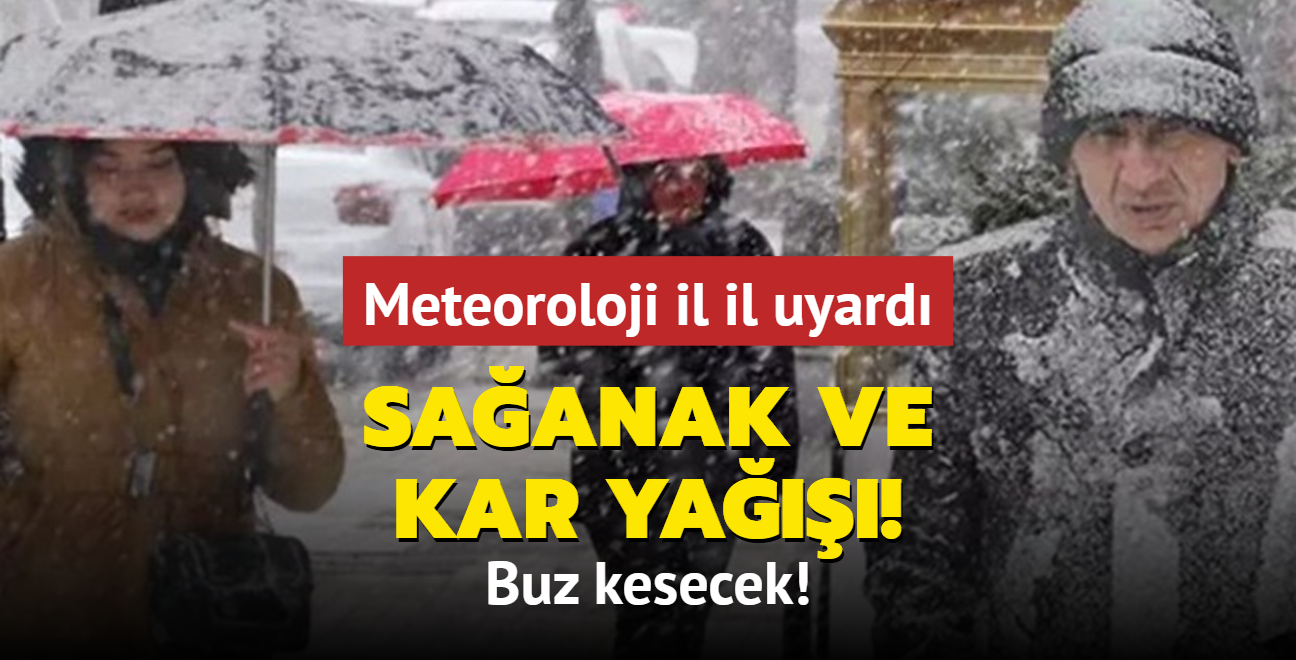 Meteoroloji il il uyard: Saanak ve kar ya... Buz kesecek