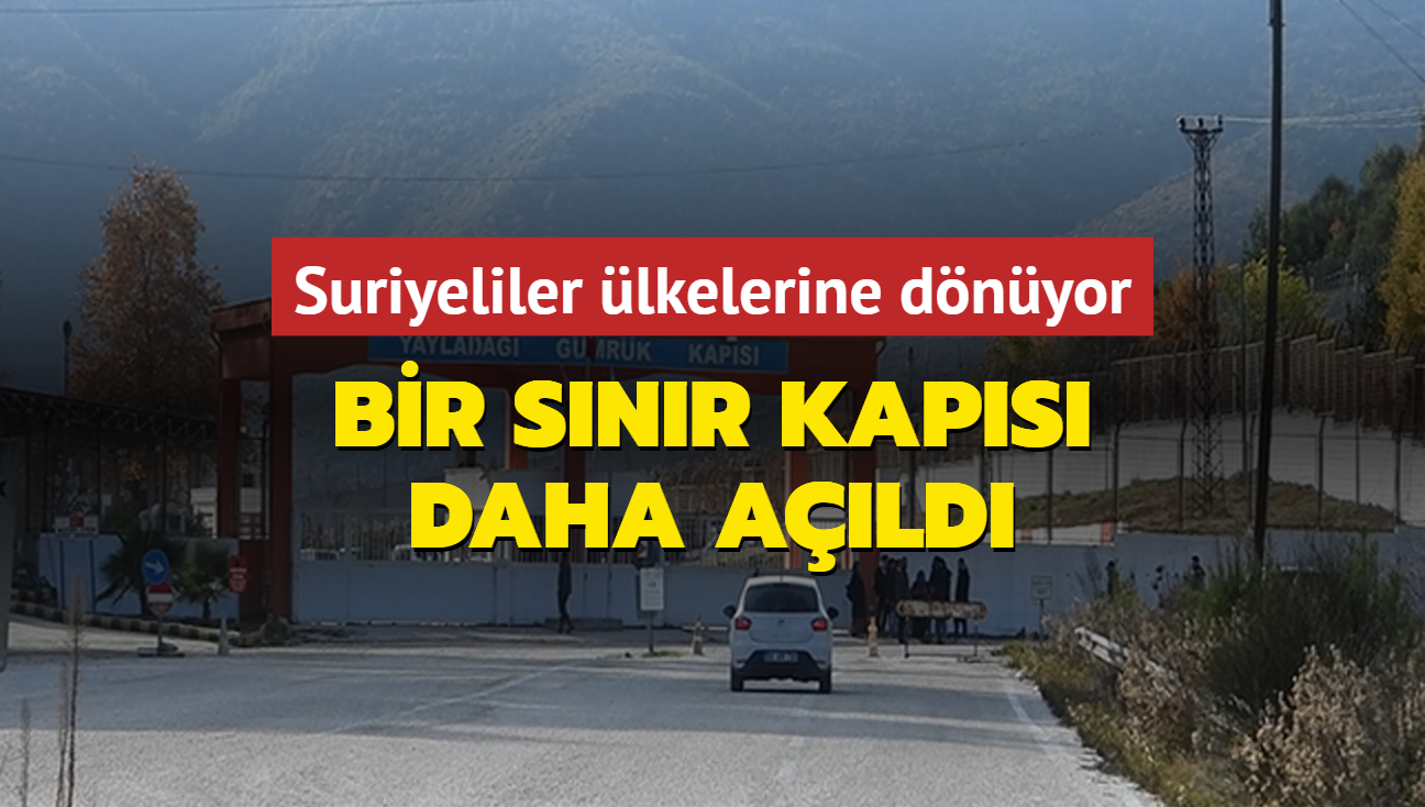 Suriyeliler lkelerine dnyor... Bir snr kaps daha ald