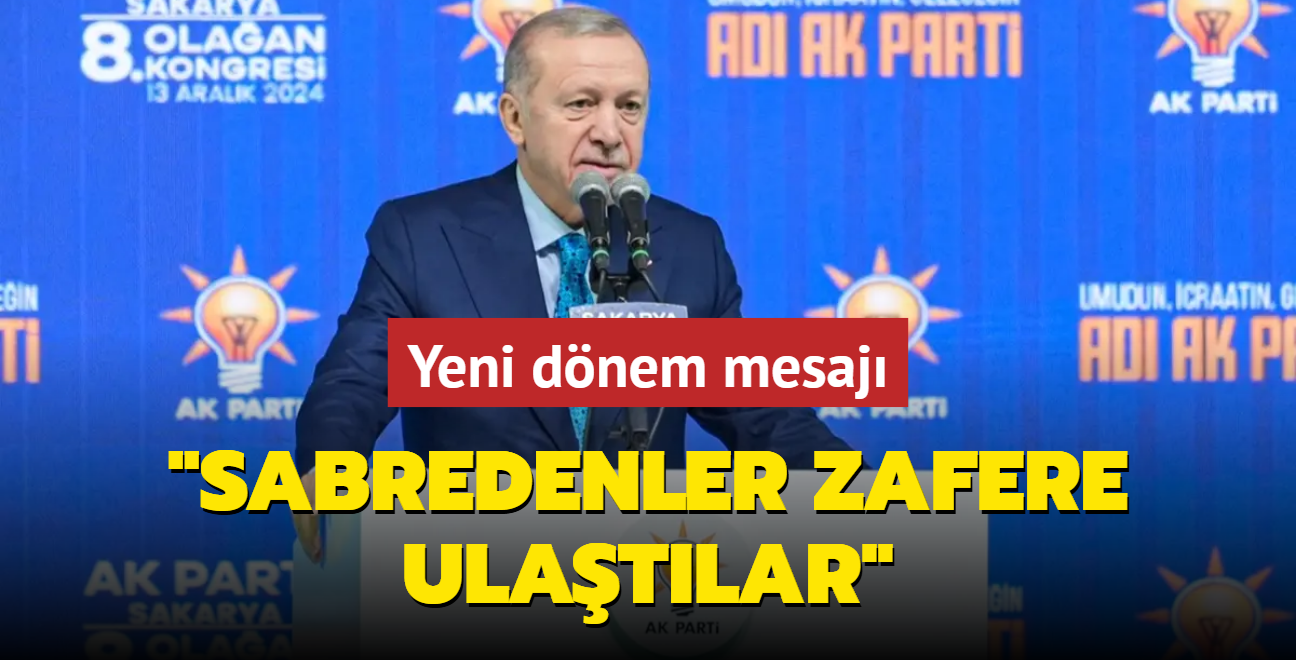 Bakan Erdoan: Sabredenler zafere ulatlar