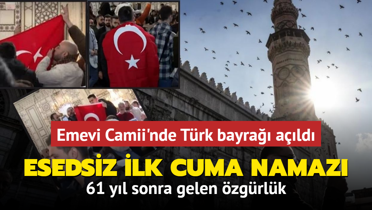 zgrleen Suriye'de Esedsiz ilk cuma namaz... Trk bayra detay!