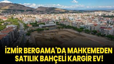 zmir Bergama'da mahkemeden satlk baheli kargir ev!