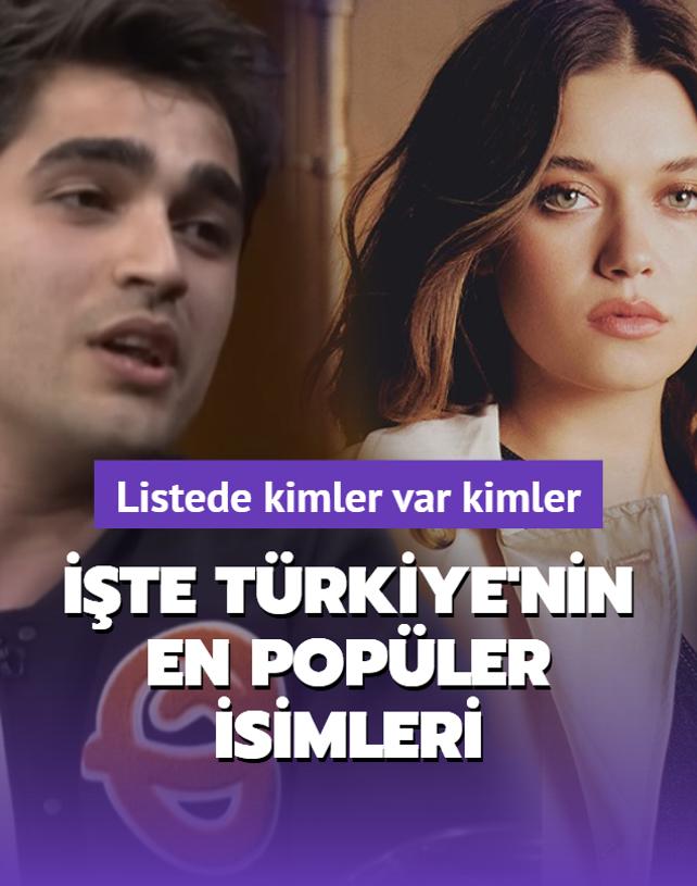 Trkiye'nin en popler isimleri listelendi