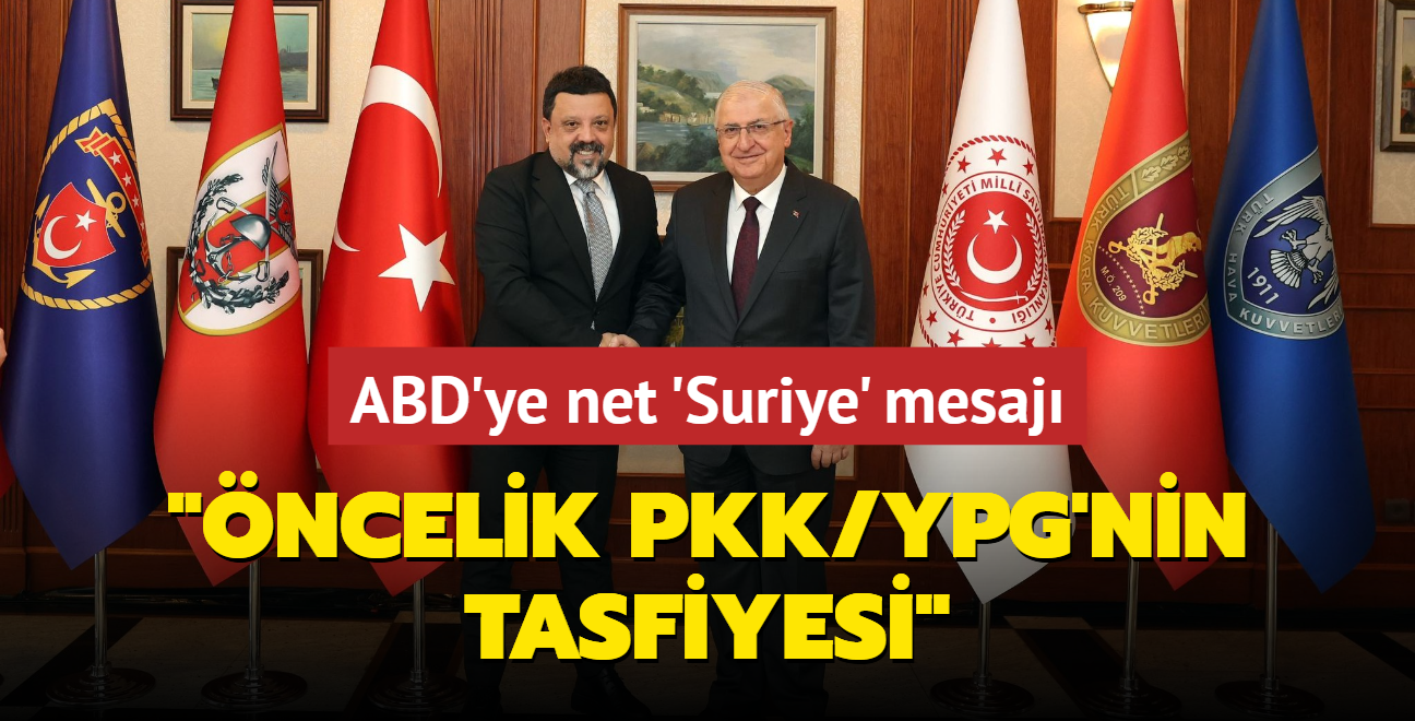 Bakan Gler'den ABD'ye net Suriye mesaj: ncelik PKK/YPG'nin tasfiyesi