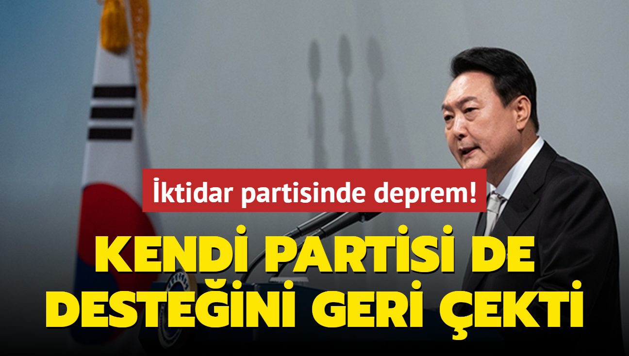 Gney Kore'de skynetim krizi... Kendi partisi de Devlet Bakan Yoon'a desteini geri ekti