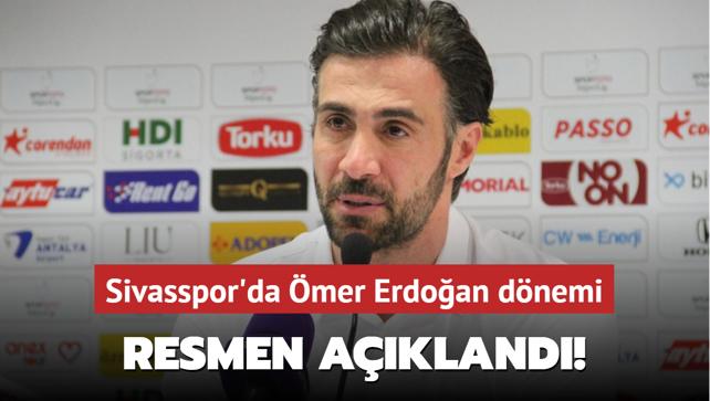 Resmen akland! Sivasspor'da mer Erdoan dnemi