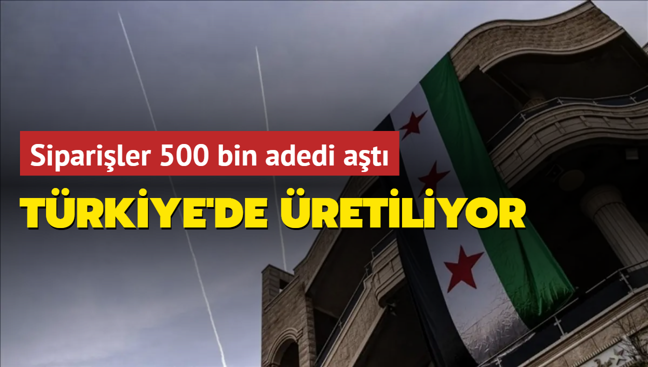 Suriye'nin yeni bayra Trkiye'de retiliyor; sipariler 500 bin adedi at