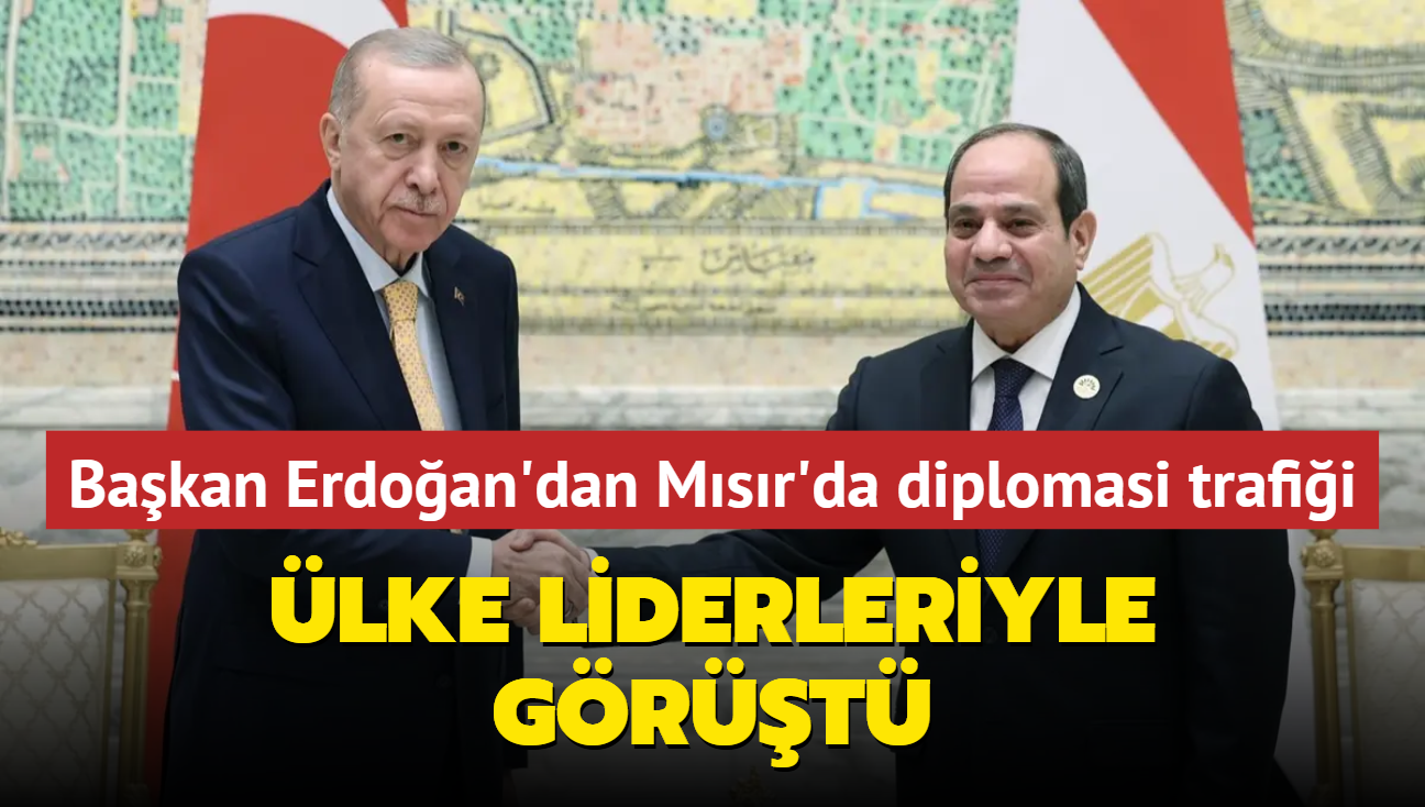 Ba�kan Erdo�an'dan M�s�r'da diplomasi trafi�i: �lke liderleriyle g�r��t�