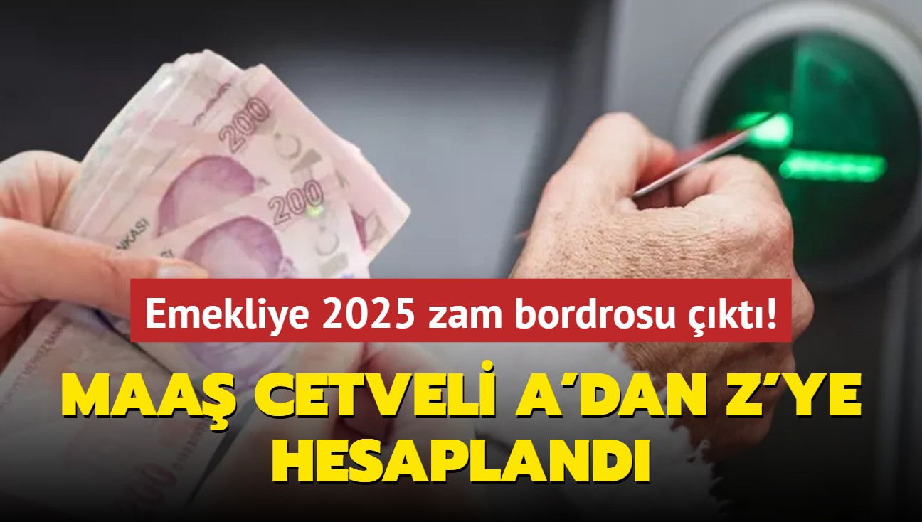 4A, 4B ve 4C SSK BAKUR emeklisine zam bordrosu kt! Maa cetveli A'dan Z'ye hesapland