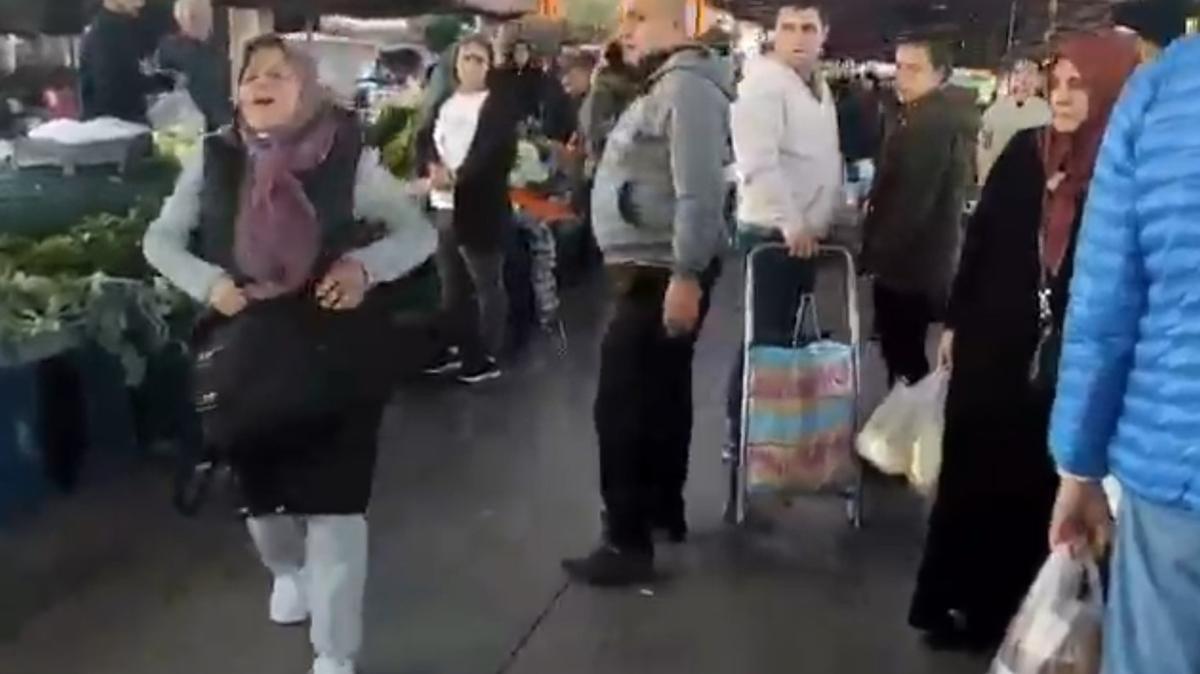Pazarda 18 bin lirasn aldran vatanda sinir krizi geirdi