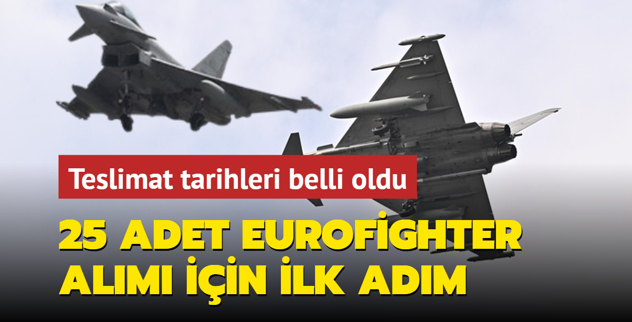 Teslimat tarihleri belli oldu! 25 adet Eurofighter sava ua iin ilk adm atld