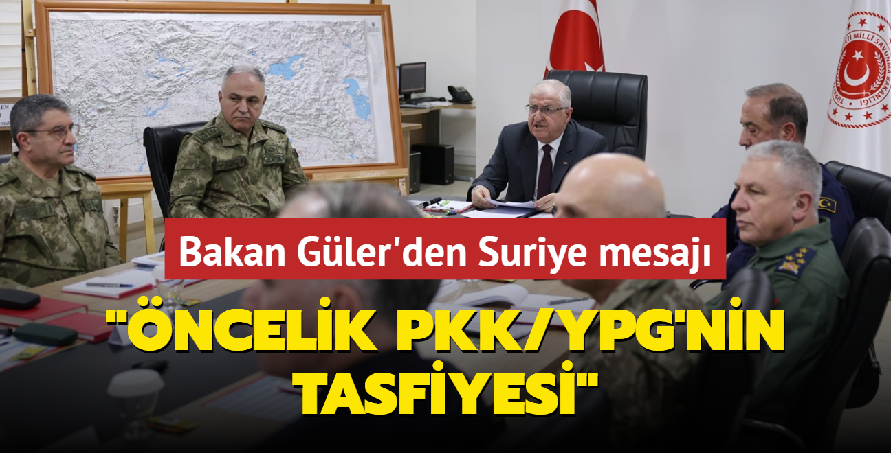 Bakan Gler'den Suriye mesaj: ncelik PKK/YPG'nin tasfiyesi