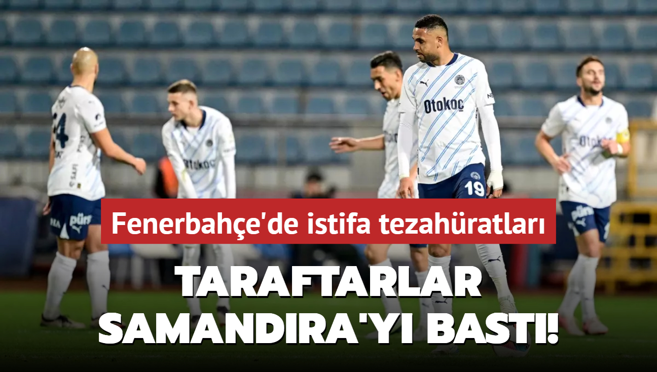 Taraftarlar Samandra'y bast! Fenerbahe'de istifa tezahratlar