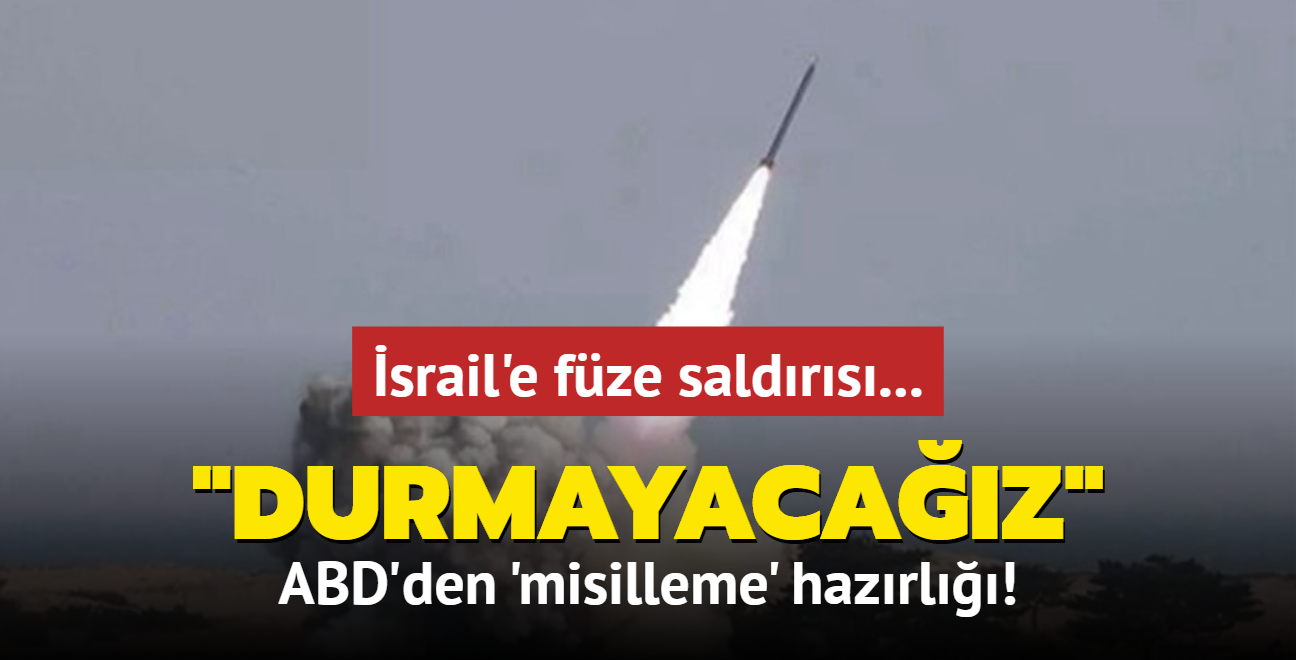 srail'e fze saldrs: Durmayacaz... ABD'den 'misilleme' hazrl!