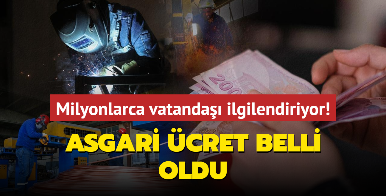 Milyonlarca vatanda ilgilendiriyor! Asgari cret belli oldu