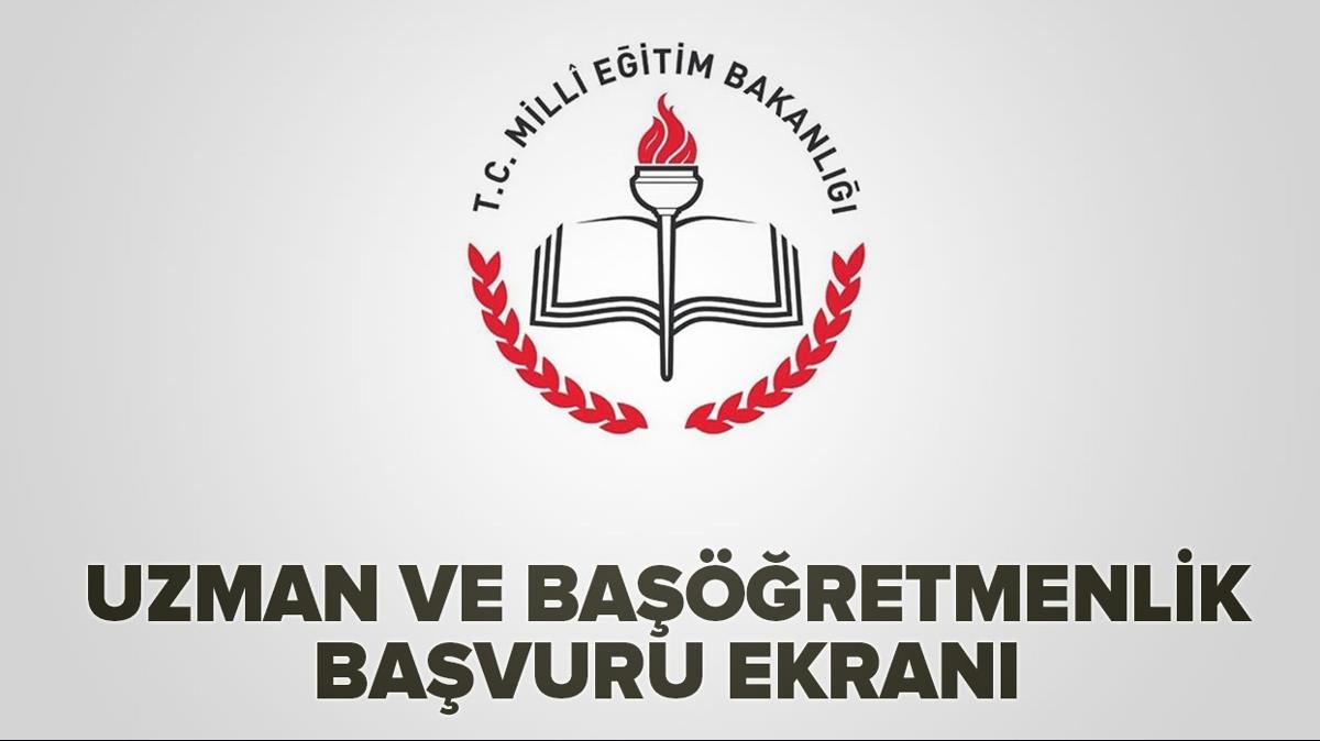 Uzman retmenlik bavurusu nasl ve nereden yaplr" MEBBS baretmenlik ve uzman retmenlik bavuru ekran