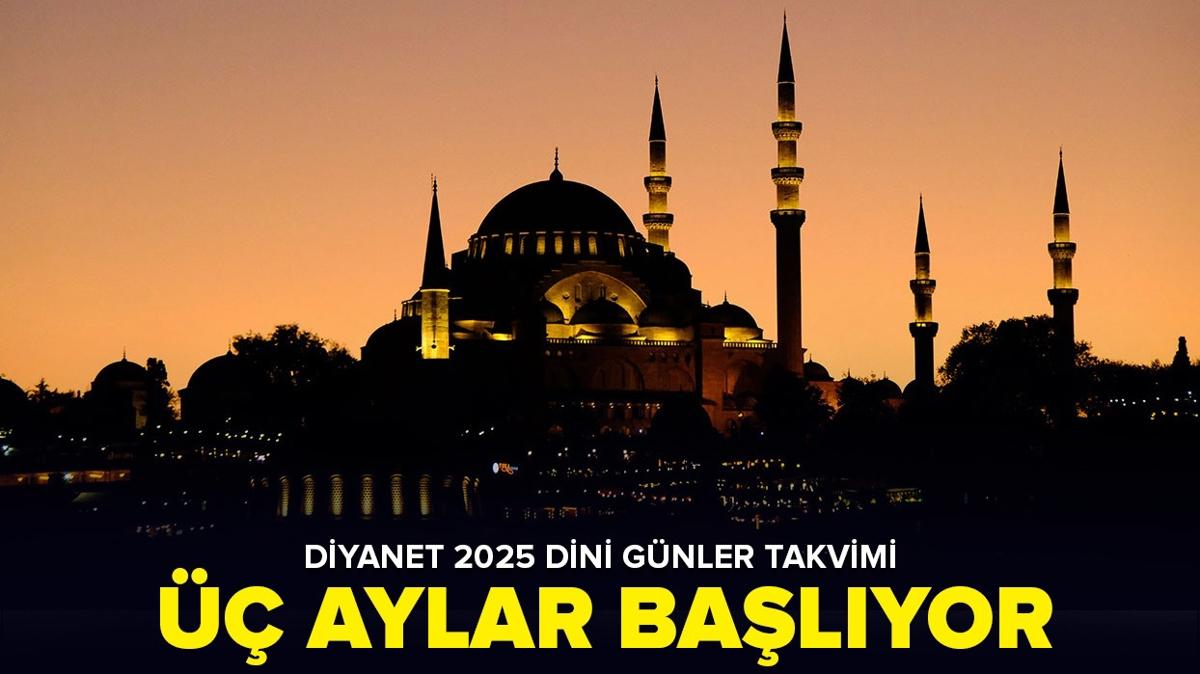  aylarn balangc 2025 Recep ay ne zaman balyor" Recep aynn 1. gn hangi gn"