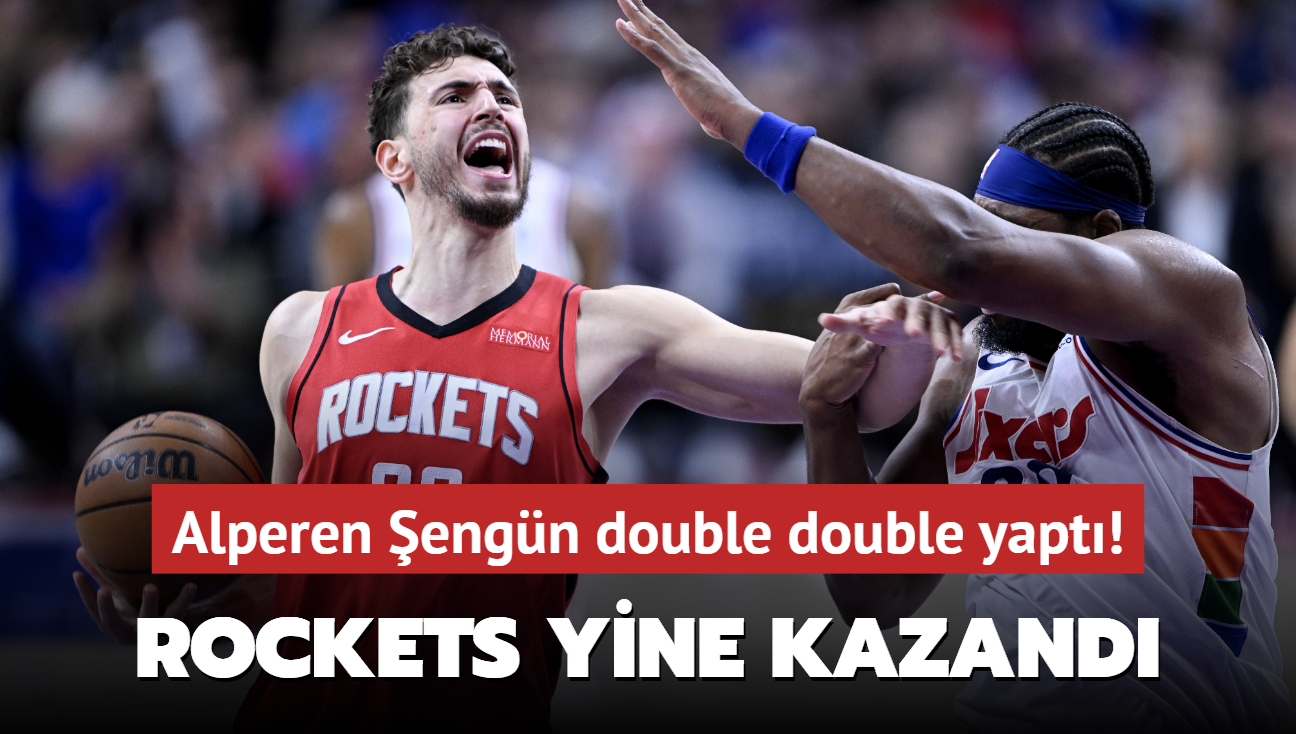 Alperen engn double double yapt! Rockets yine kazand