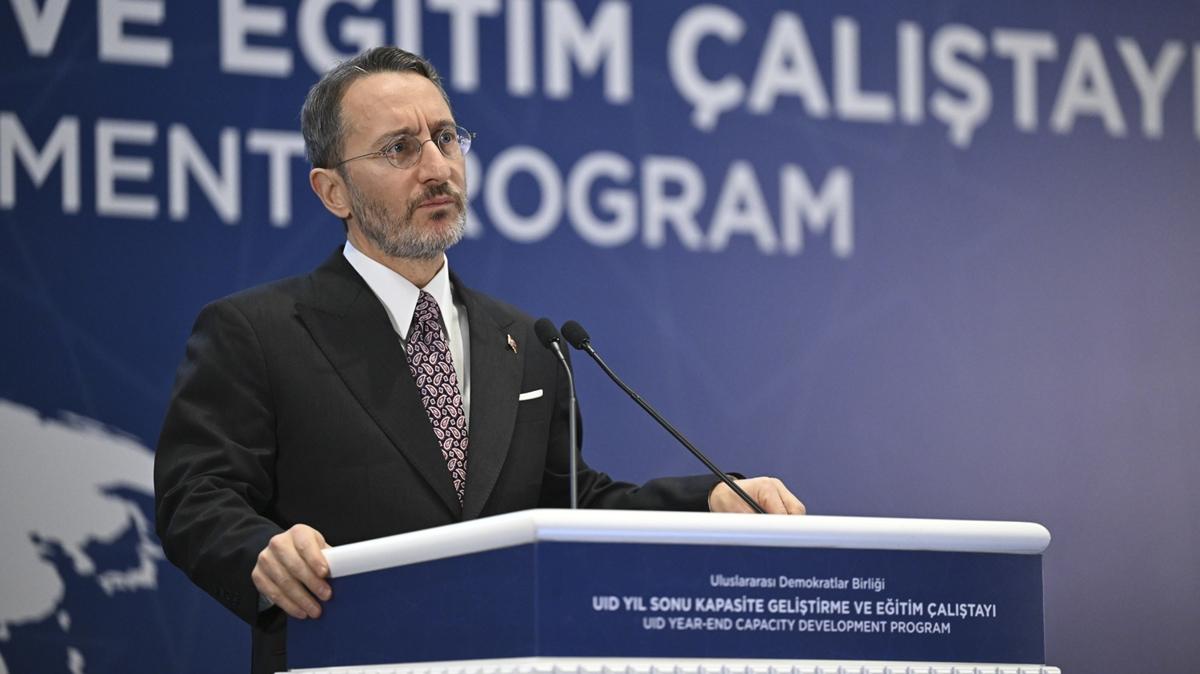 letiim Bakan Fahrettin Altun'dan Gazze mesaj