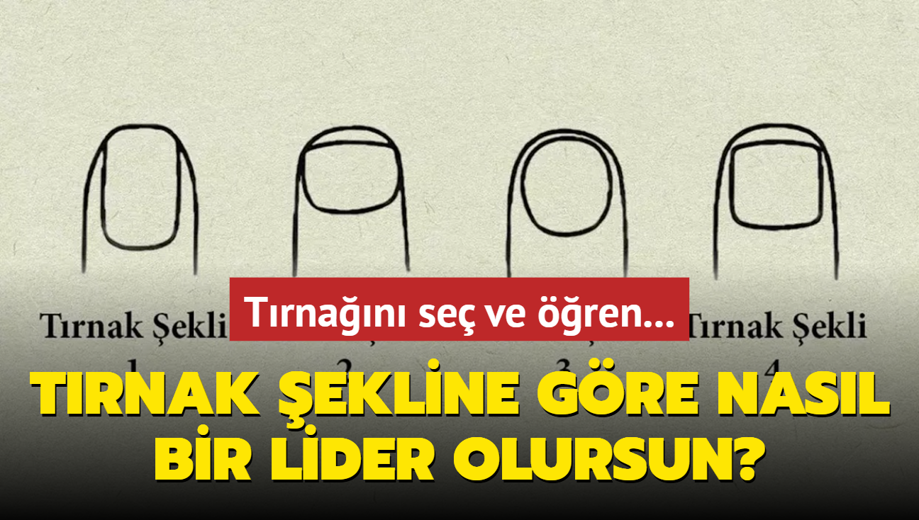 Kiilik testi: Trnak ekline gre nasl bir lider olursun" Trnan se ve ren...