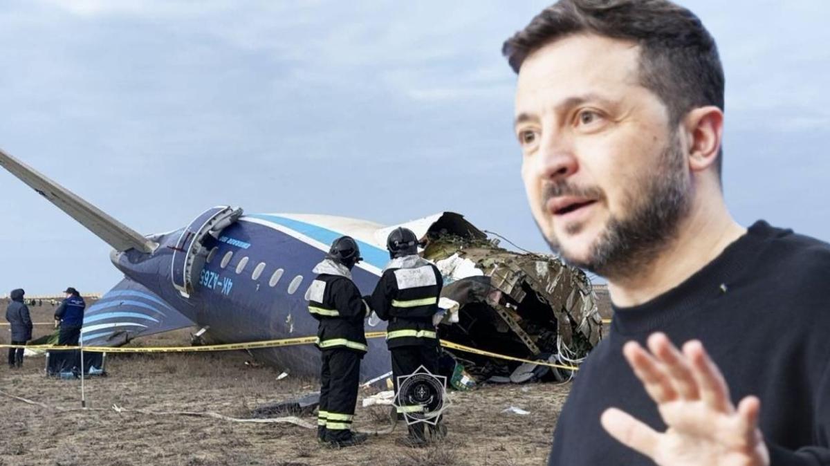Zelenskiy'den uak kazas k: Rusya sorumlu