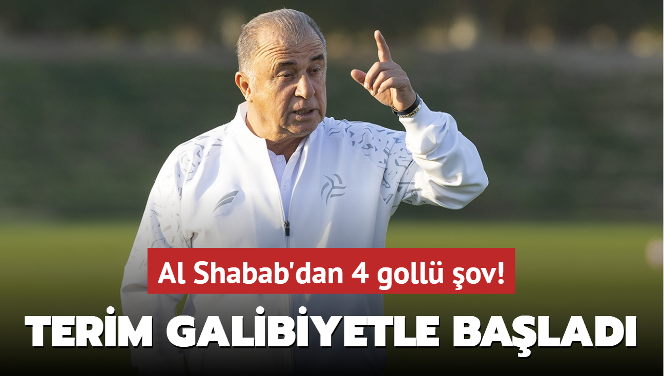 Fatih Terim galibiyetle balad! Al Shabab'dan 4 goll ov