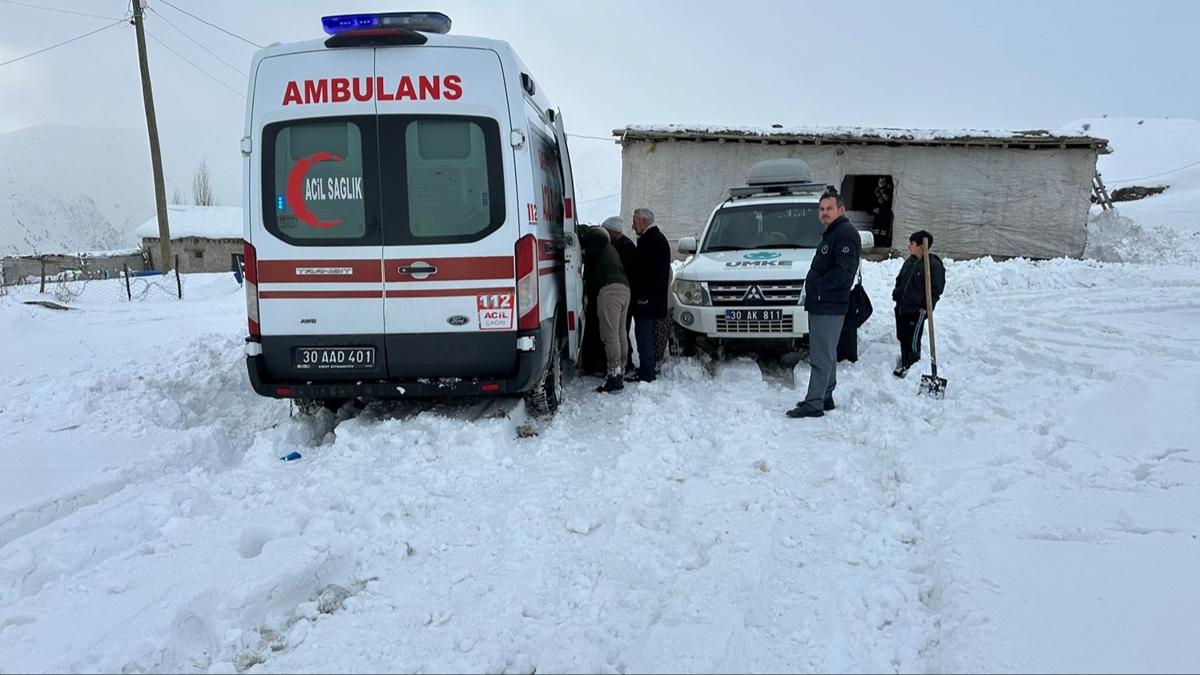 Kardan kapanan kydeki hasta kadnn yardmna ekipler yetiti