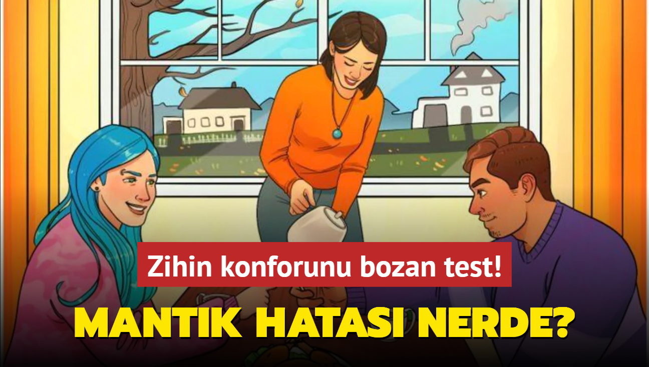 Zihin konforunu bozan zeka testi! Resimdeki mantk hatasn henz bulan kmad: Sadece yksek IQ'lular buluyor