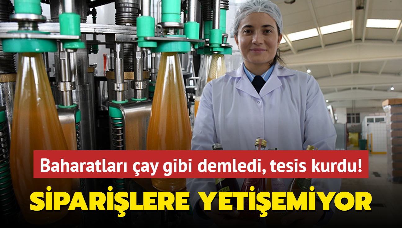 Baharatlar ay gibi demledi, erbet tesisi kurdu! Kadn giriimci ihracatla siparilere yetiemiyor