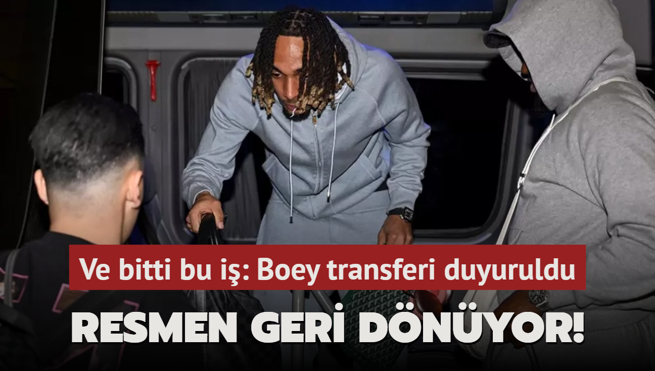 Ve bitti bu i: Resmen geri dnyor! Sacha Boey transferi sonunda duyuruldu