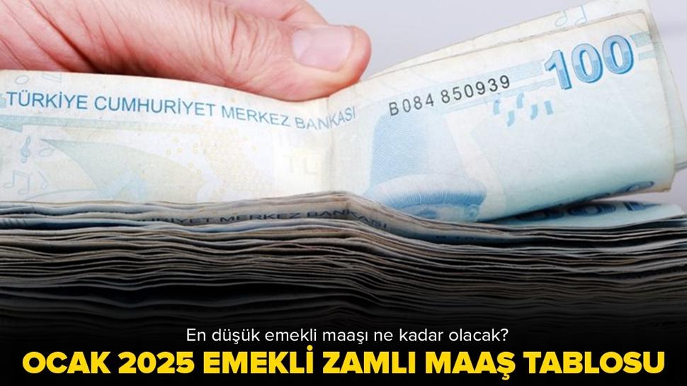 6 aylk enflasyon fark belli oldu! En dk emekli maa 2025 ne kadar olacak? Ocak 2025 emekli zaml maa tablosu